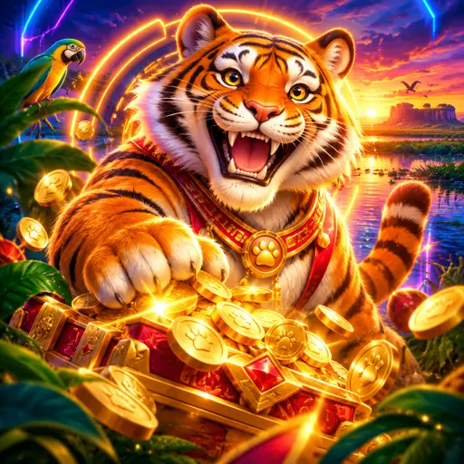 Cartaz do caça-níqueis Fortune Tiger com o tigre da fortuna